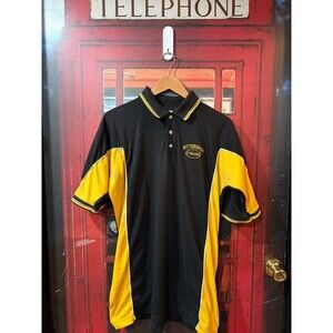 Vintage 1990s Pittsburgh Steelers Hartwell Sports Black & Gold Polo Shirt Large